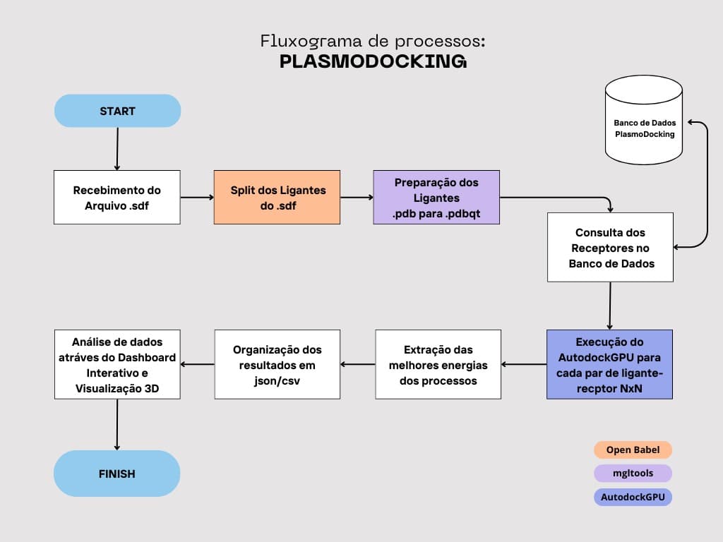 Fluxo do processo de Plasmodocking